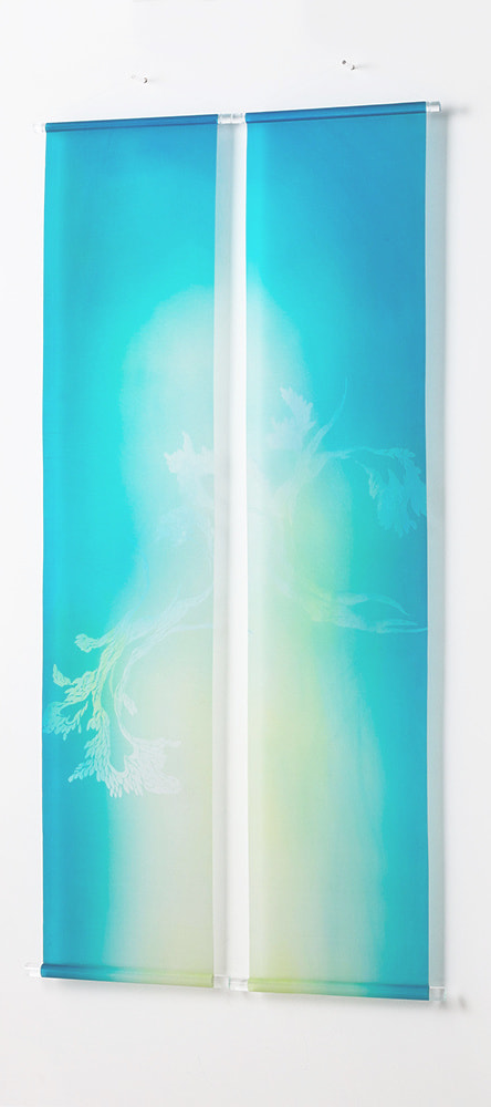 美濃友禅タペストリー　天空シリーズ　二枚セット商品　清流