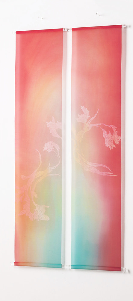 美濃友禅タペストリー　天空シリーズ　二枚セット商品　陽光