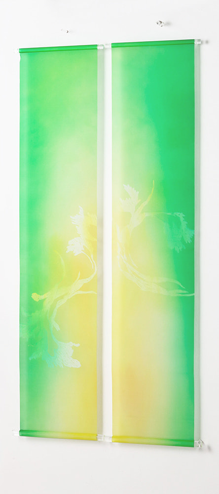 美濃友禅タペストリー　天空シリーズ　二枚セット商品　新緑