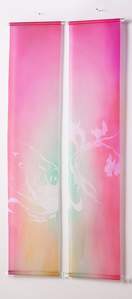 美濃友禅タペストリー　源シリーズ　二枚セット商品　桃源