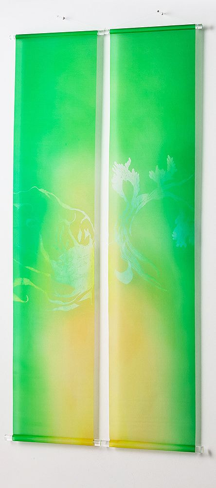 美濃友禅タペストリー　源シリーズ　二枚セット商品　新緑