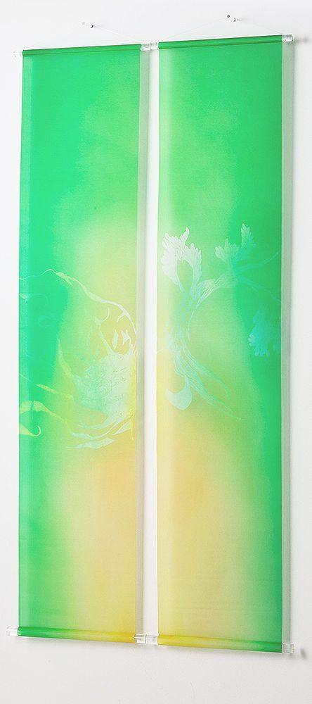 美濃友禅タペストリー　源シリーズ　二枚セット商品　新緑