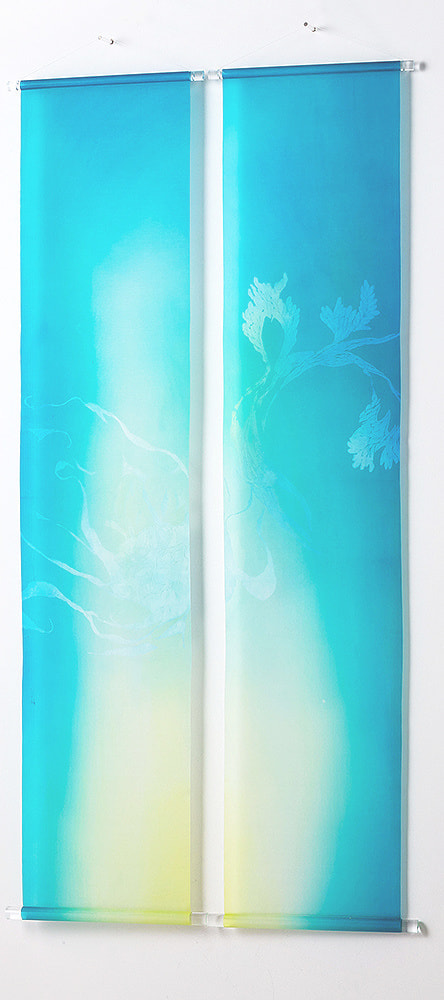 美濃友禅タペストリー　源シリーズ　二枚セット商品　清流